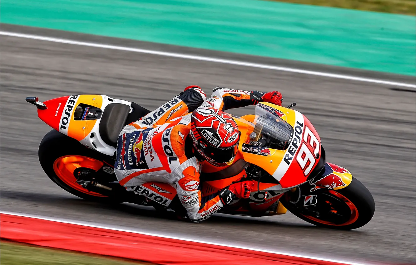 Photo wallpaper tilt, Honda, MotoGP, HRC, Marc Marcuez