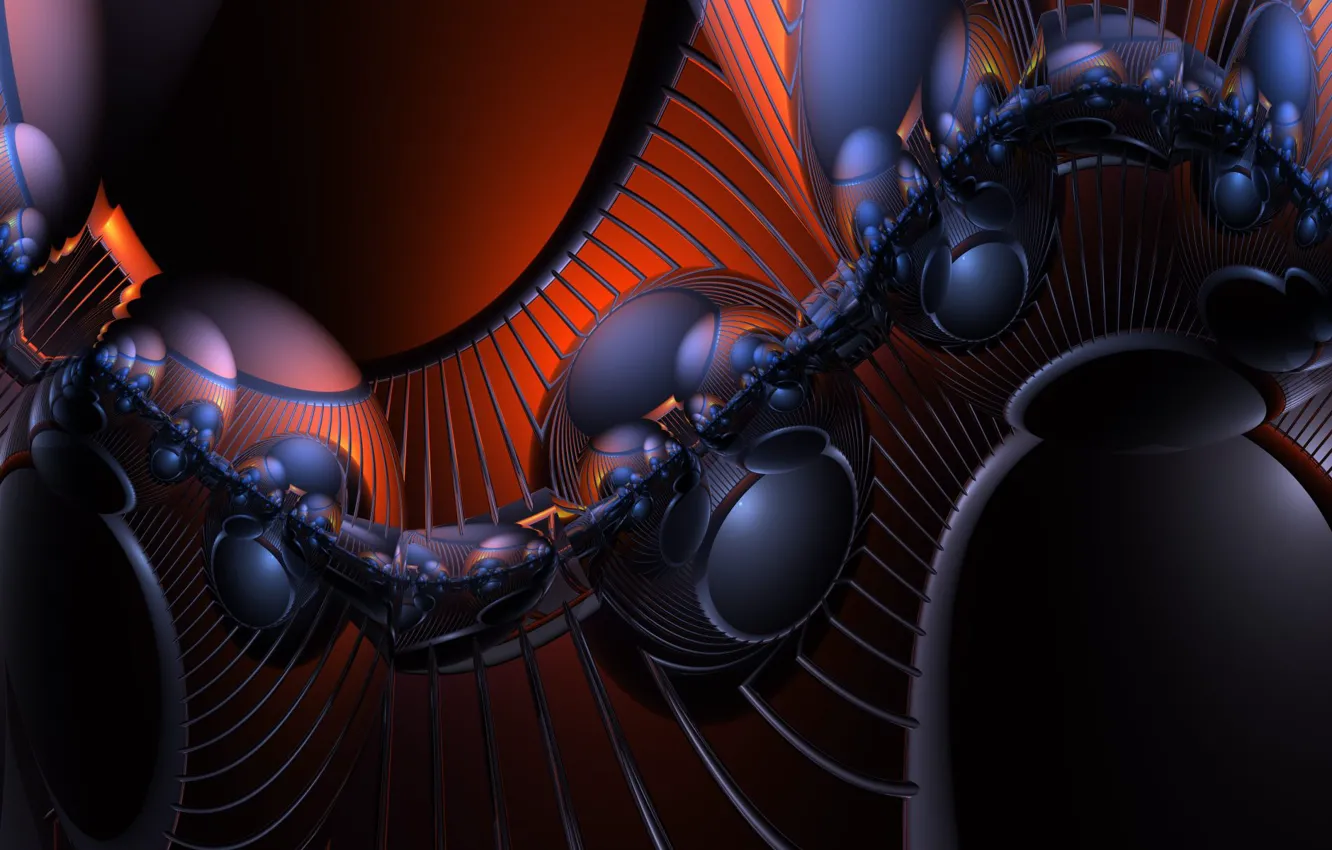 Photo wallpaper abstraction, mesh, balls, design, balls, grid, sphere, spheres