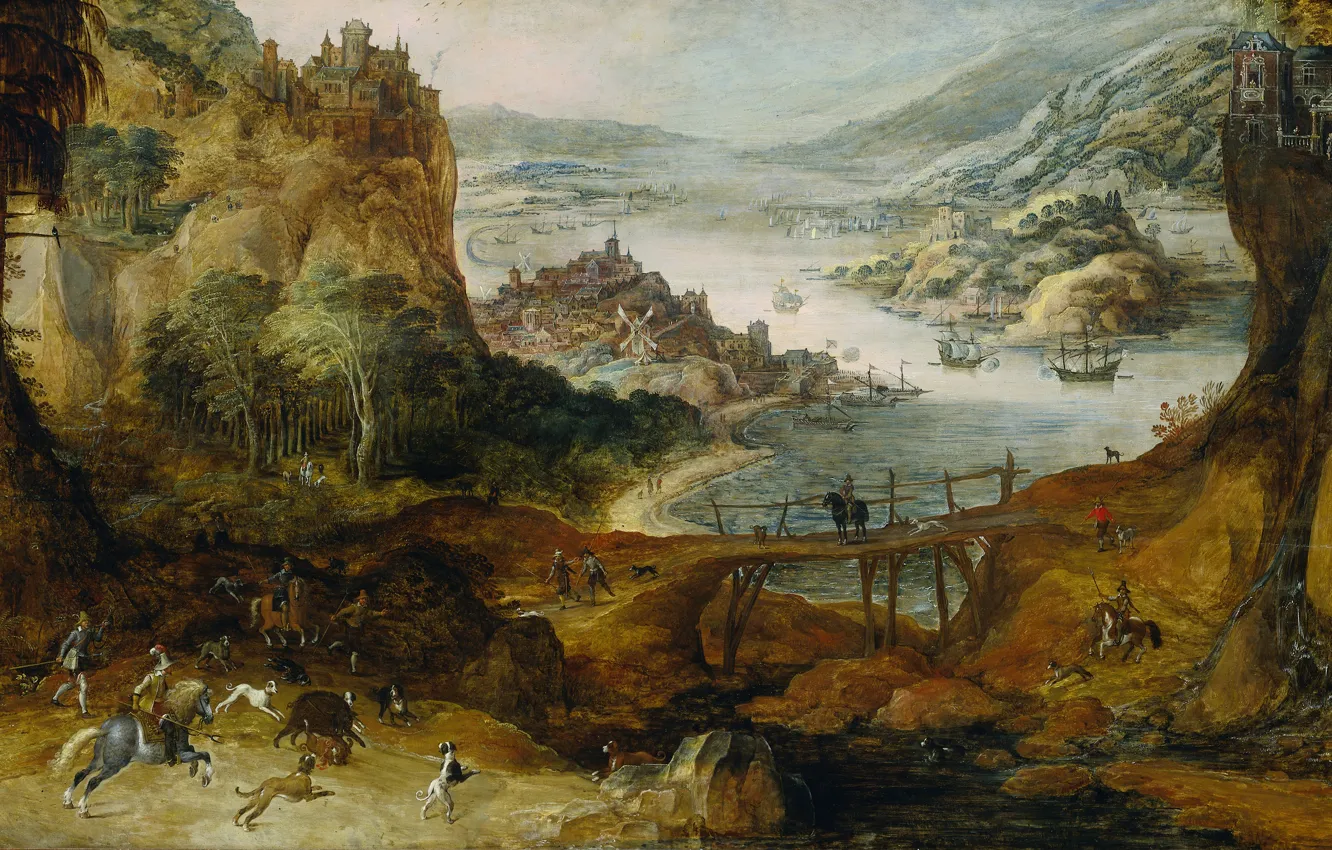 Photo wallpaper picture, painting, painting, Joos de Momper, 1612