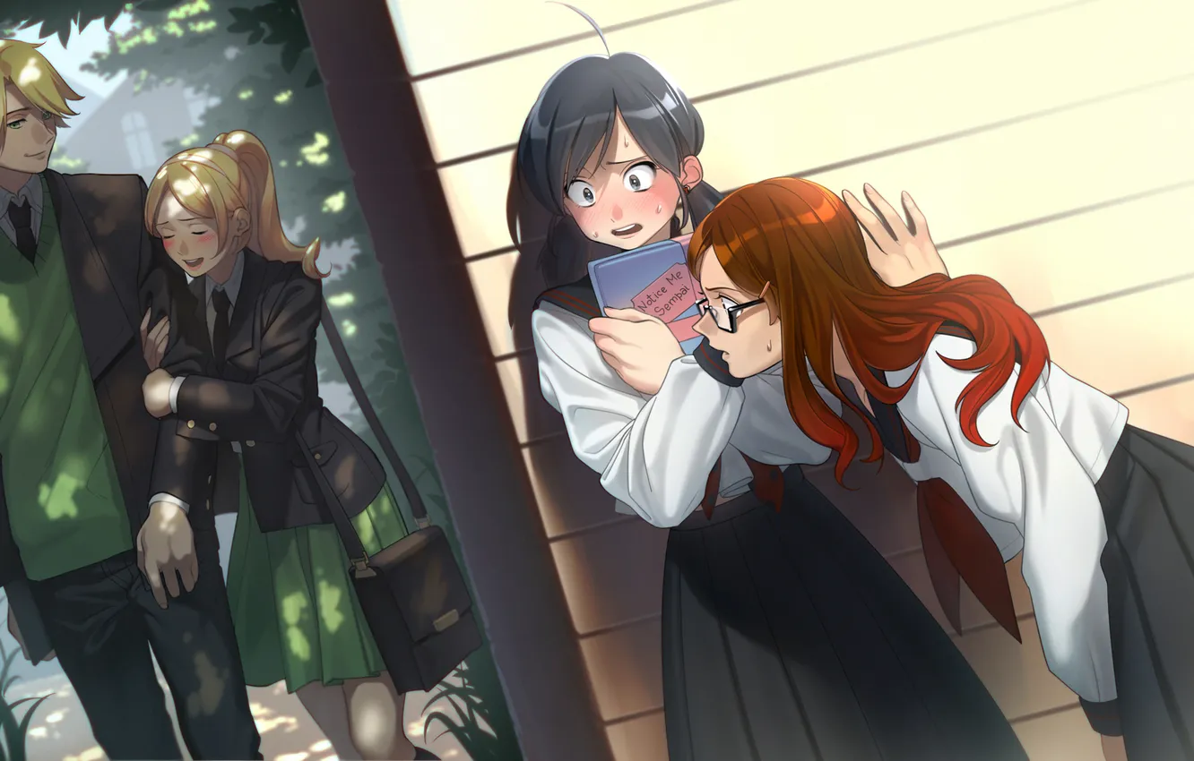 Photo wallpaper girl, anime, art, form, guy, students, aconitea, adrien agreste