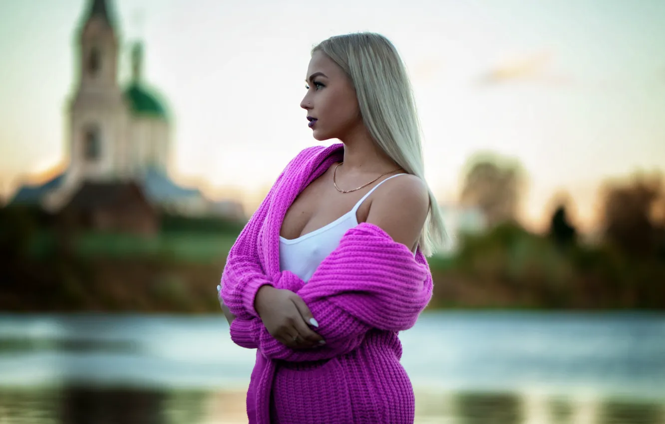 Photo wallpaper look, girl, blonde, Maxim Orlovsky, Alina Nevlyutov