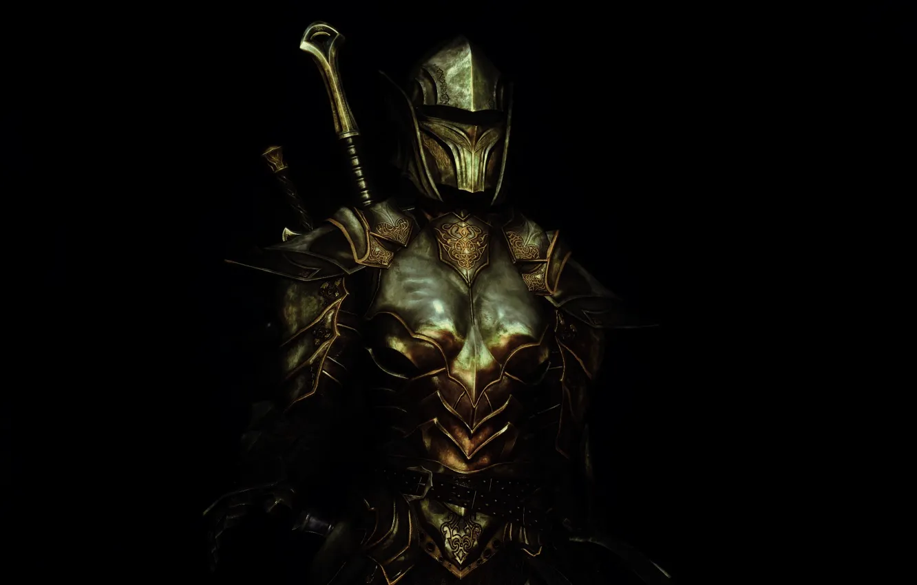 Photo wallpaper girl, rendering, background, armor, warrior, helmet