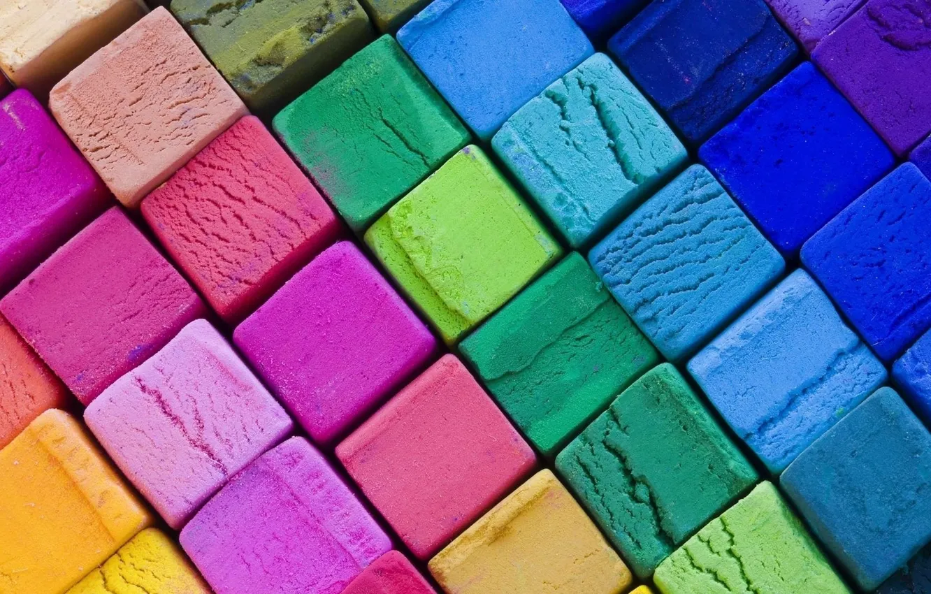 Photo wallpaper bright, background, cubes, texture, colorful, crayons