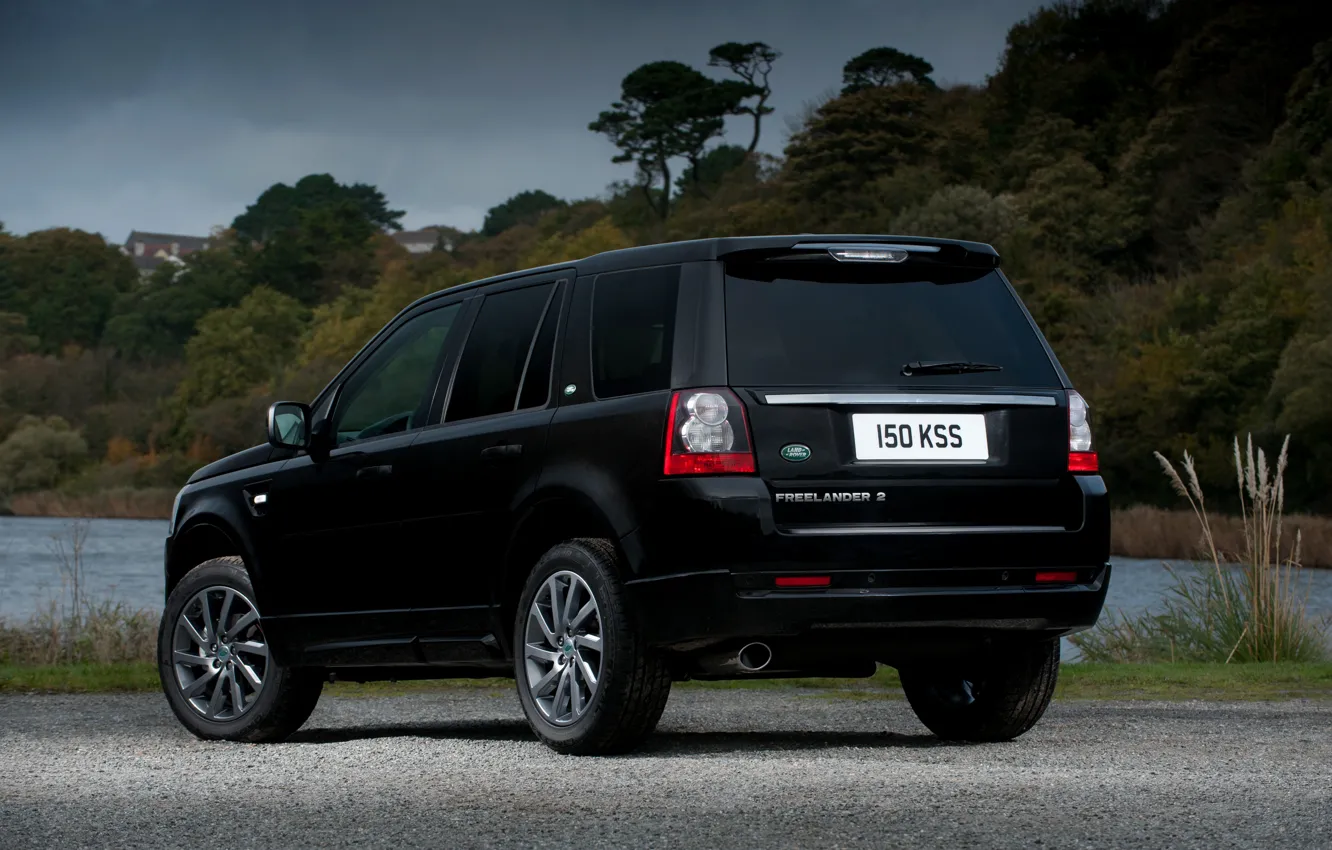 Photo wallpaper black, Land Rover, 2010, crossover, Freelander, SUV, Freelander 2, LR2