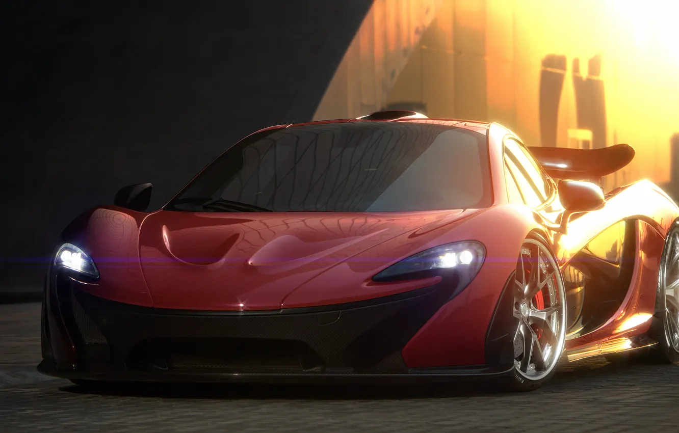 Photo wallpaper supercar, render, McLaren, mclaren p1, hypercar