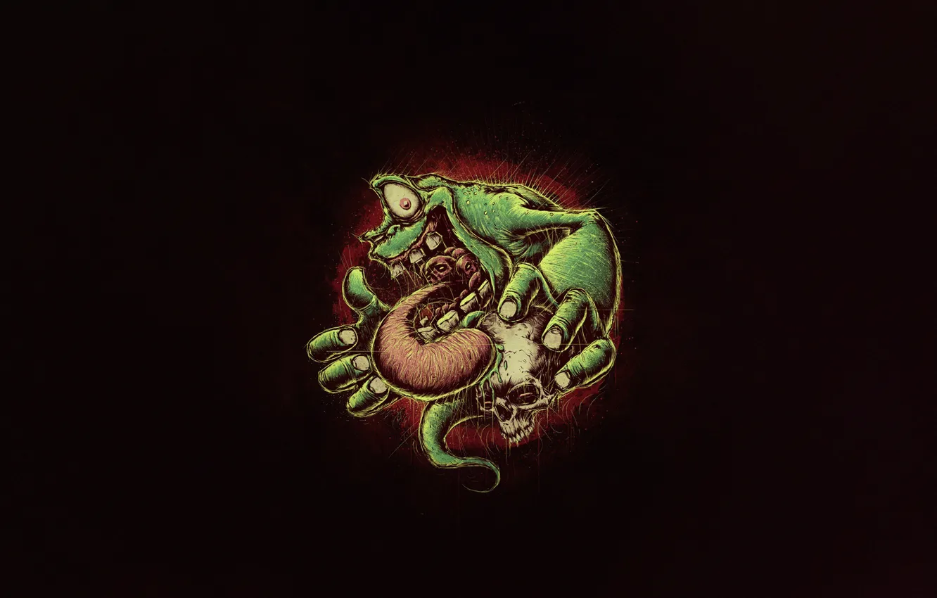 Photo wallpaper style, background, green, minimalism, sake, Ghost, style, art