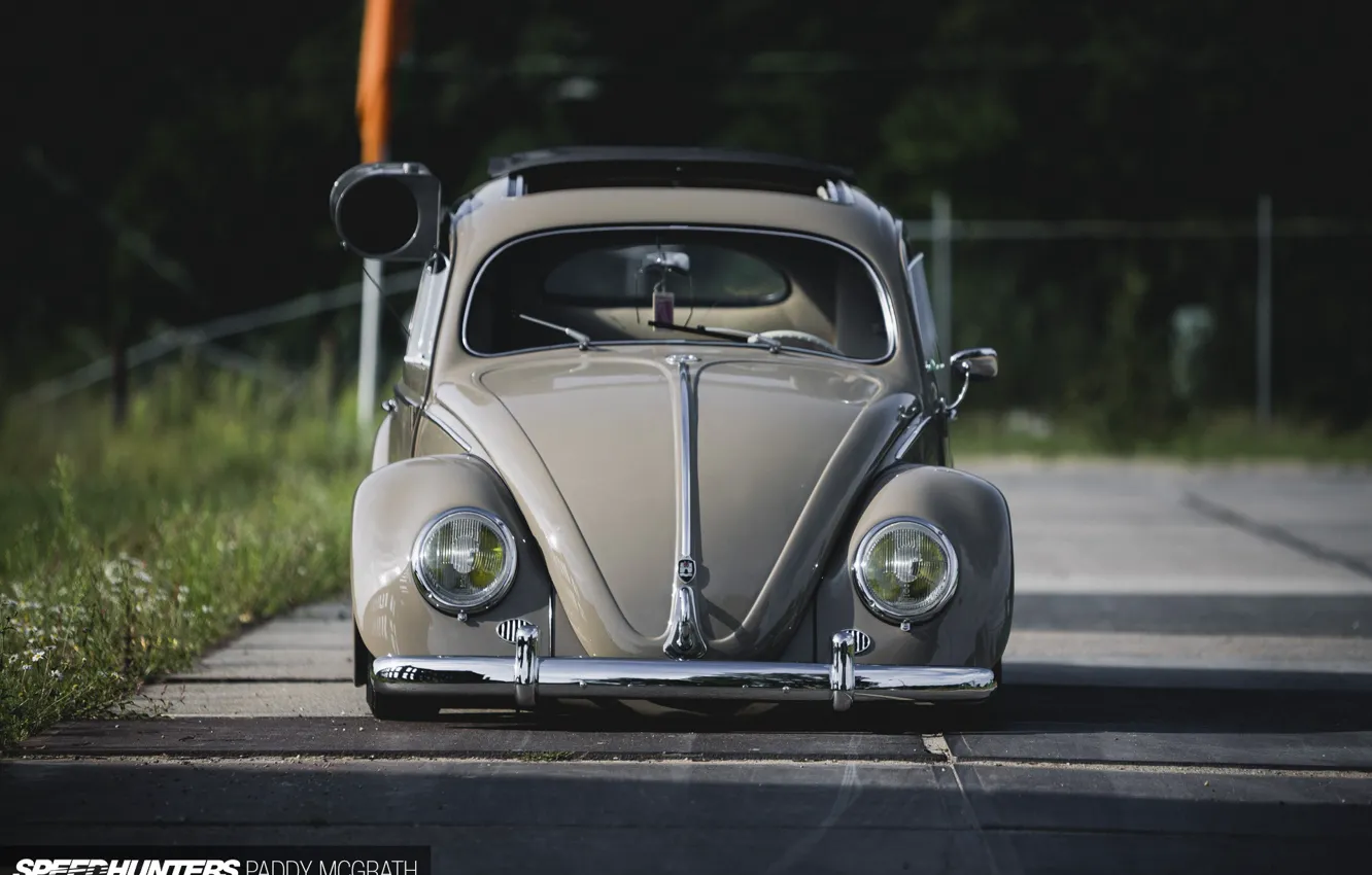 Photo wallpaper Volkswagen, Retro, Volkswagen Beetle, Beethoven, Bug, 1957 Year