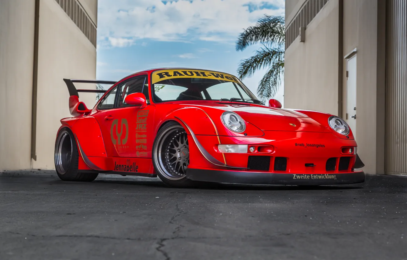 Photo wallpaper Porsche, 993, RWB, Jenna Belle