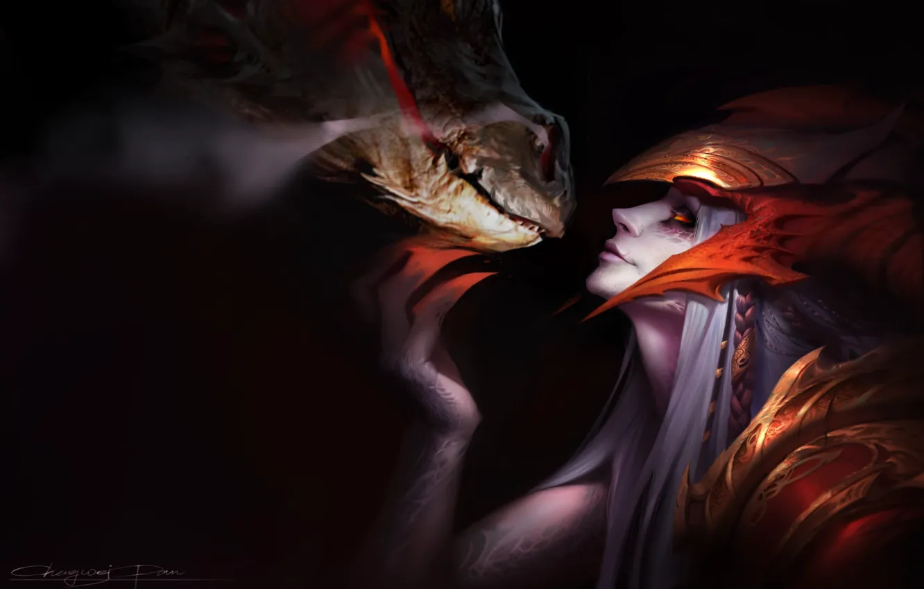 Photo wallpaper woman, monster, Shyvana