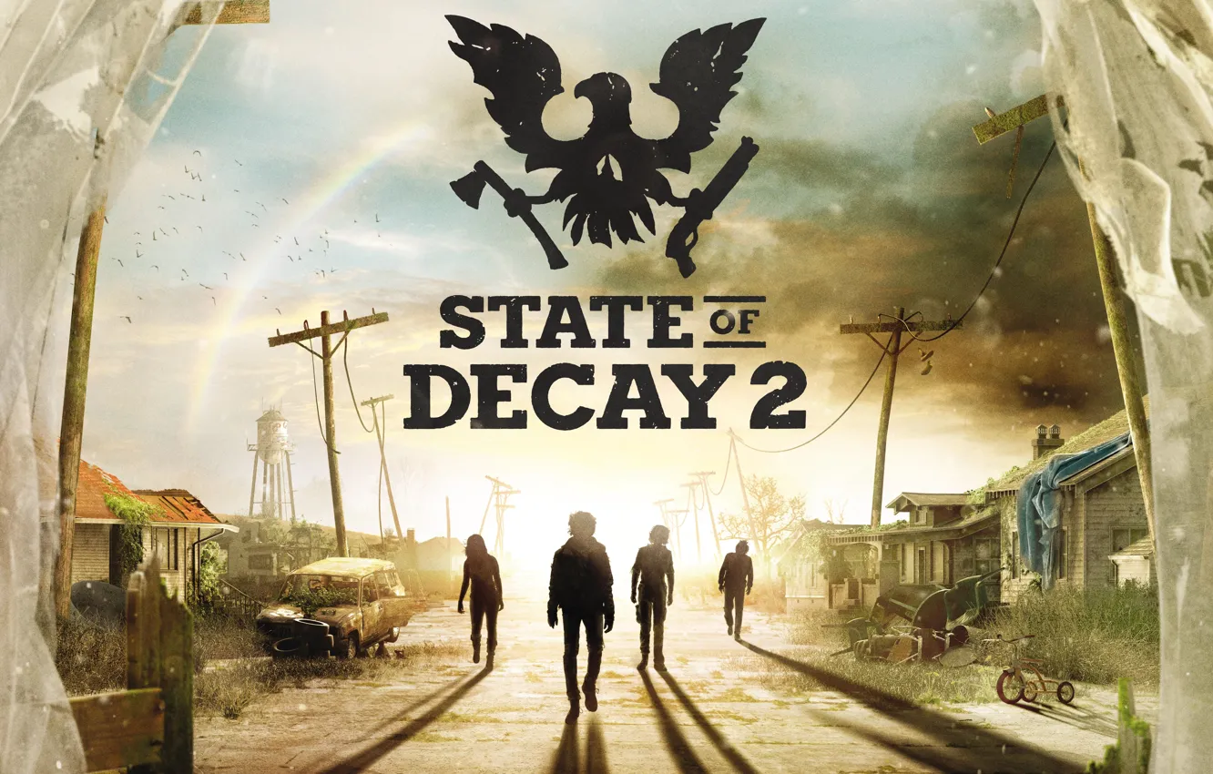 Photo wallpaper city, logo, game, undead, State of Decay, State of Decay 2, zobie