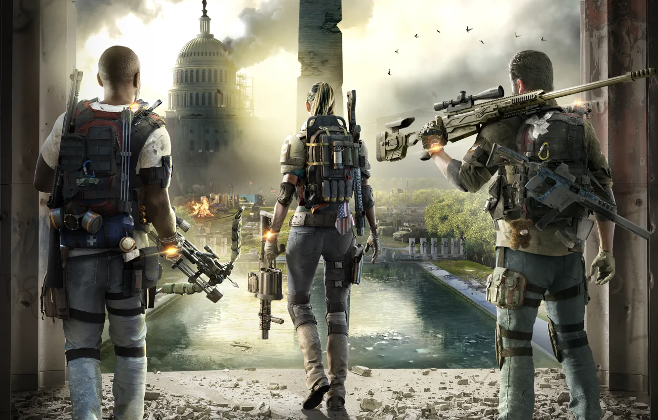 Photo wallpaper the city, art, Washington, center, Tom Clancy's The Division 2, The Division 2