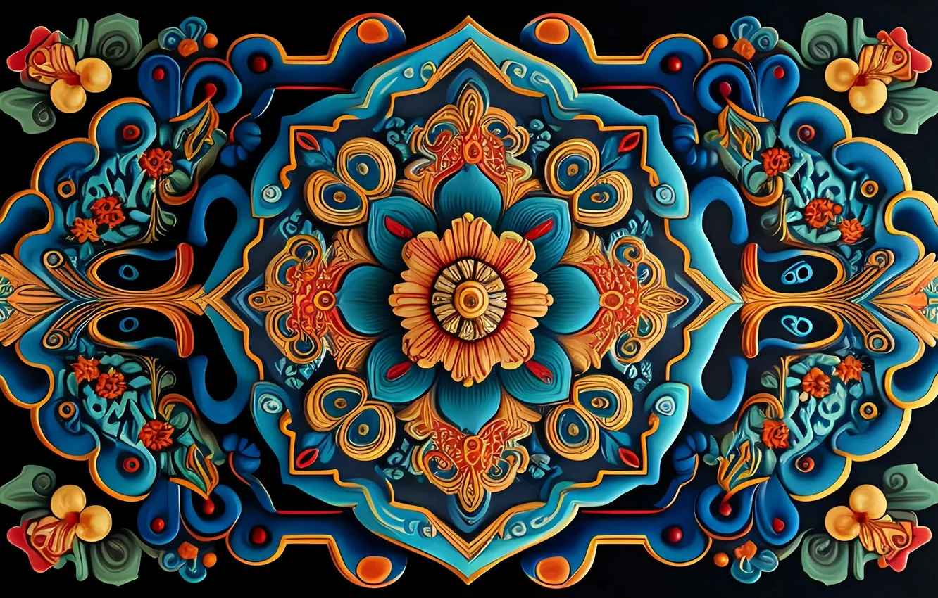 Photo wallpaper flowers, abstraction, pattern