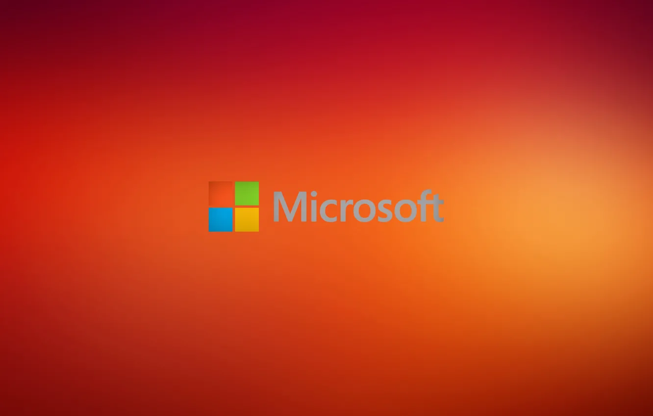 Photo wallpaper Microsoft, windows, orange, hi-tech