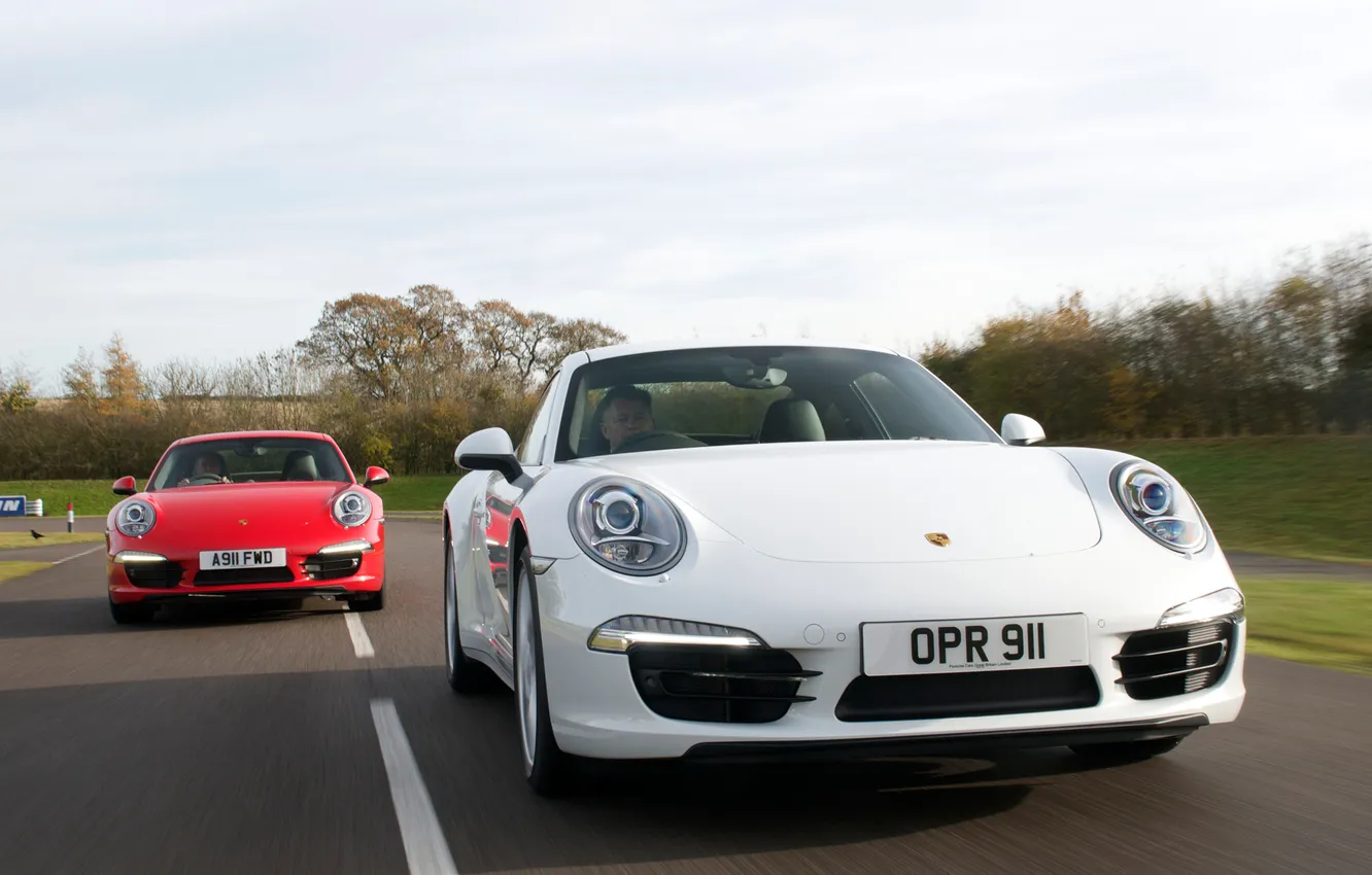 Photo wallpaper 911, Porsche, Carrera 4, road, cars, Coupe, speed, Carrera 4S