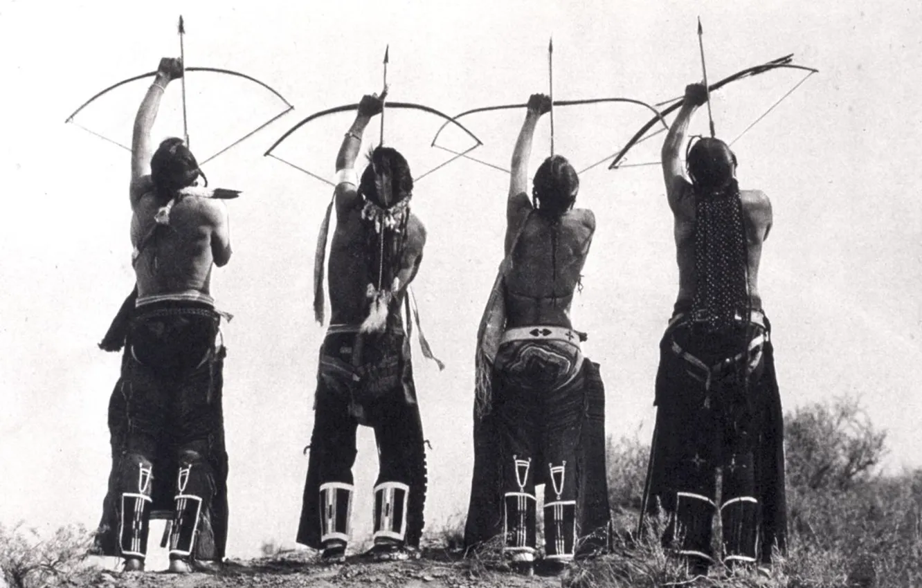 Photo wallpaper history, Native American, ..Game of Arrows. ca. 1900., old days