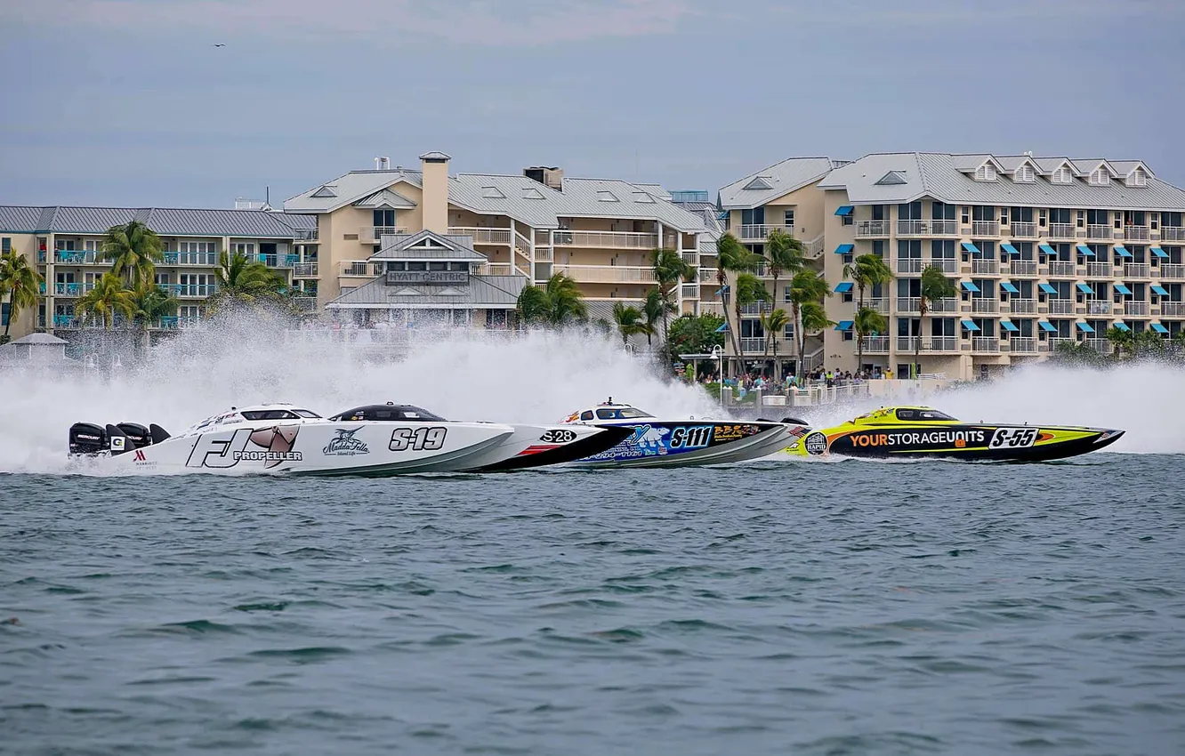 Photo wallpaper race, boat, speed