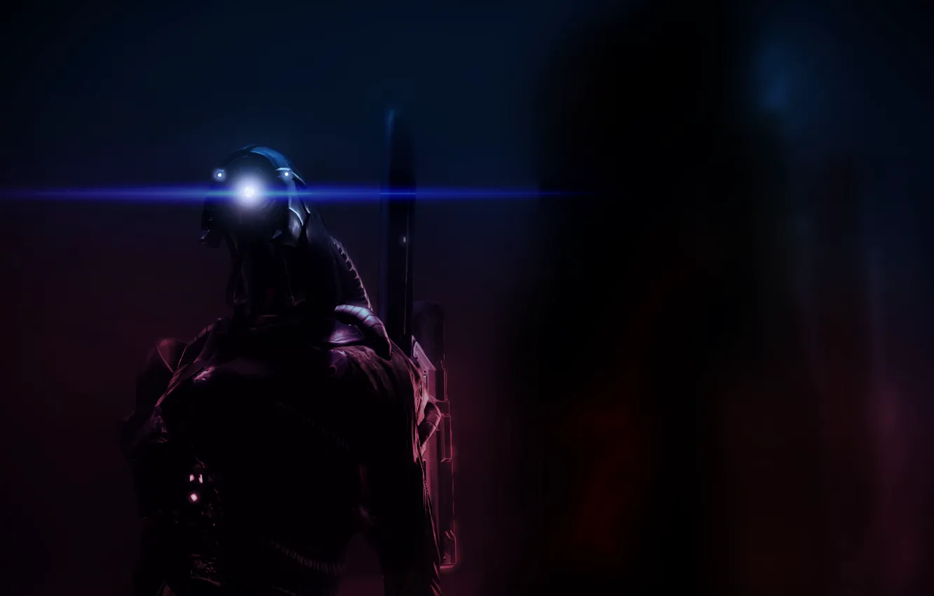 Photo wallpaper light, mass effect 2, robot, background, geth, legion, Video Game