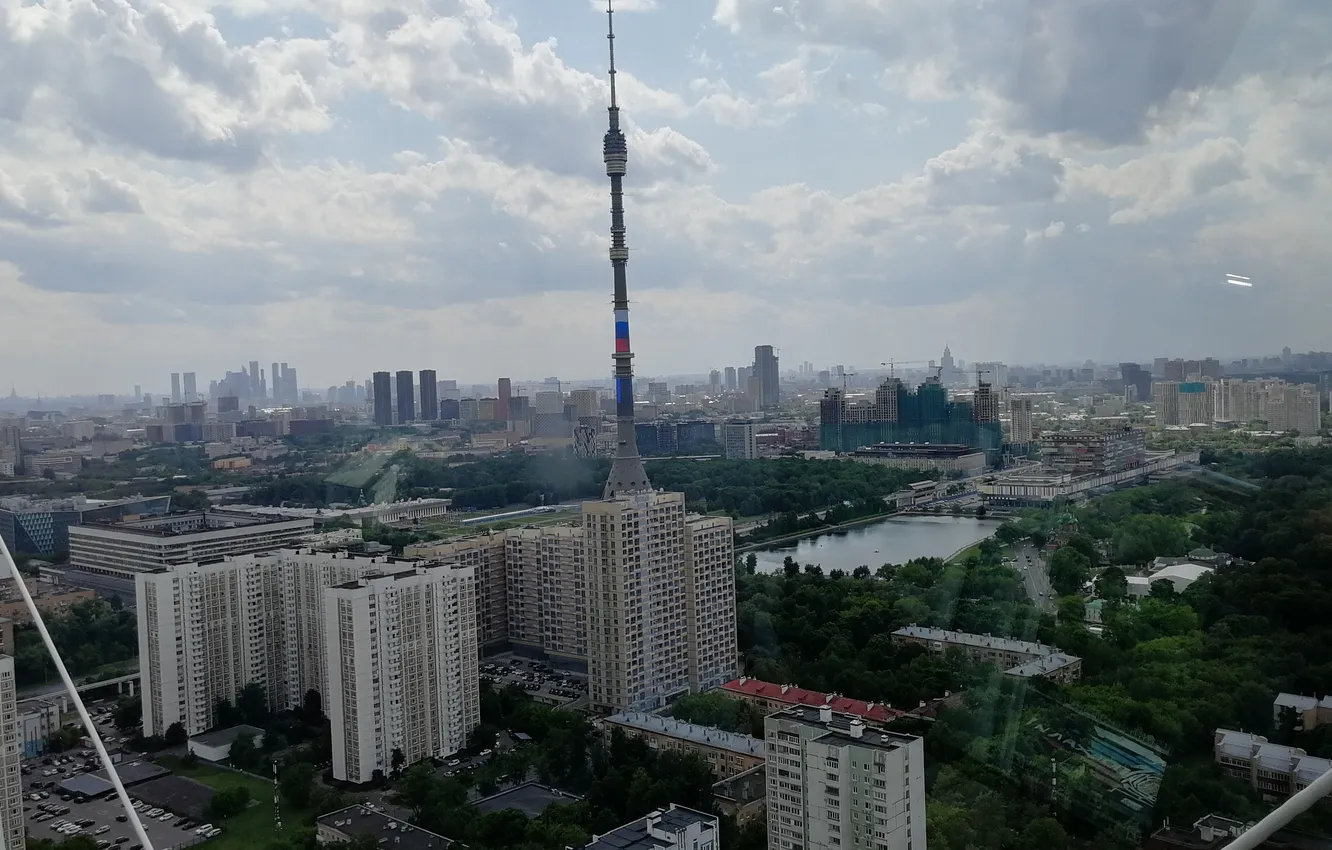 Photo wallpaper the city, Ostankino, Mosca