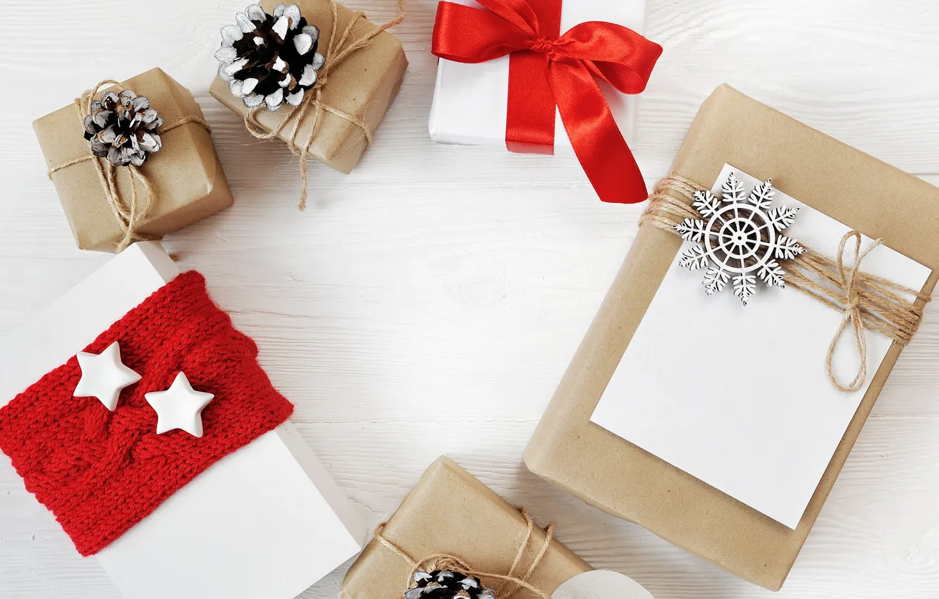 Photo wallpaper decoration, gift, new year, Christmas, Christmas, wood, New Year, merry christmas