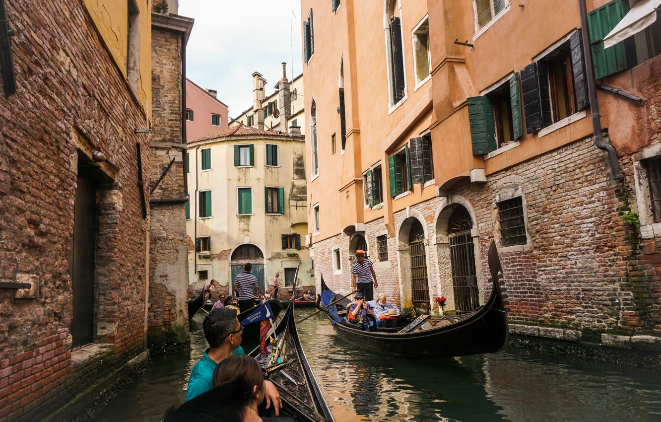 Photo wallpaper the, water, grand, taxi, italy, boat, venice, canal