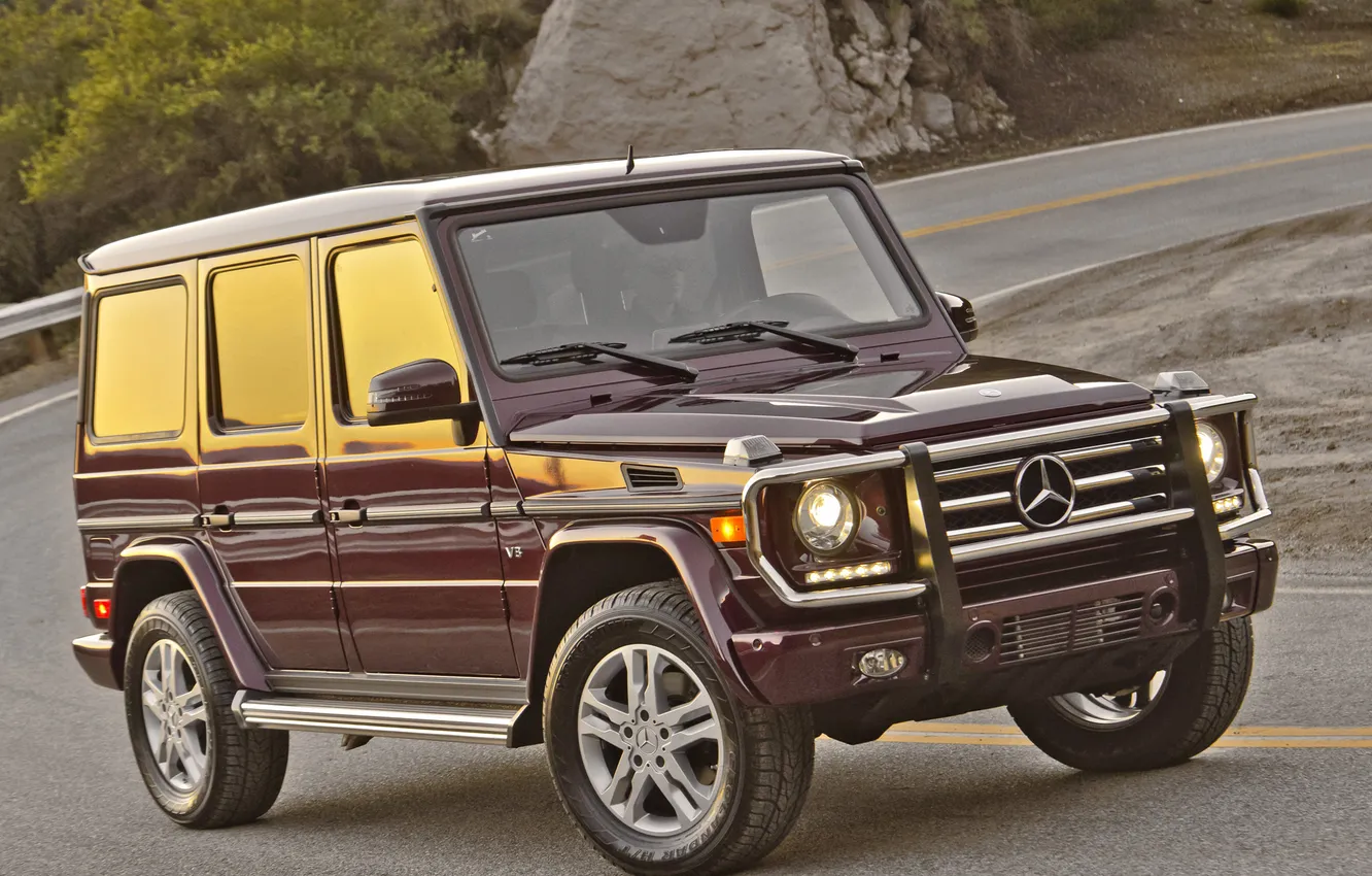 Photo wallpaper lights, Mercedes-Benz, Mercedes, bumper, the front, G 550