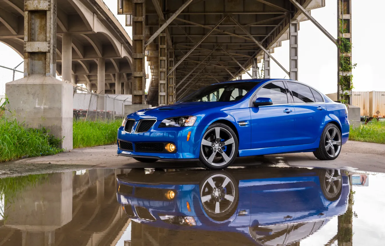 Photo wallpaper Blue, bridge, Pontiac