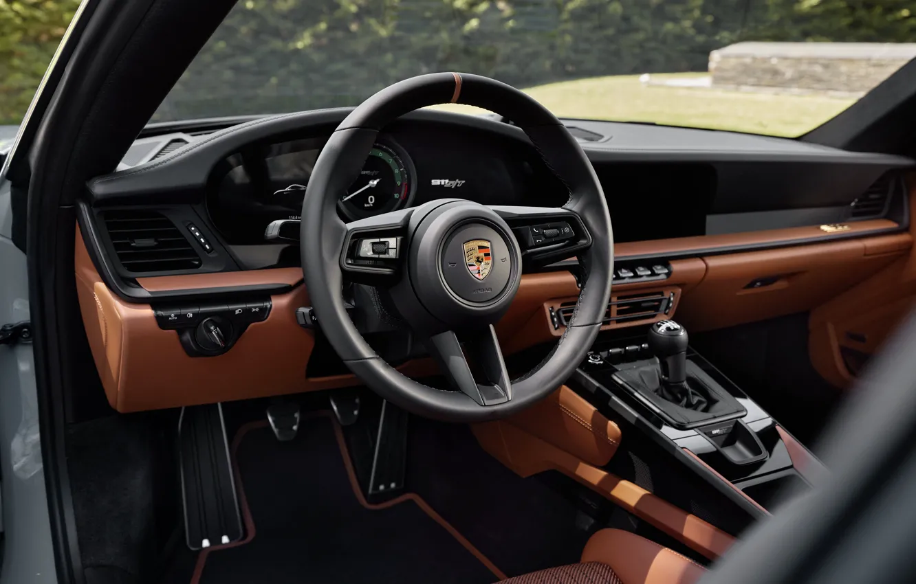 Photo wallpaper 911, Porsche, steering wheel, dashboard, torpedo, Porsche 911 S/T Heritage Design Package