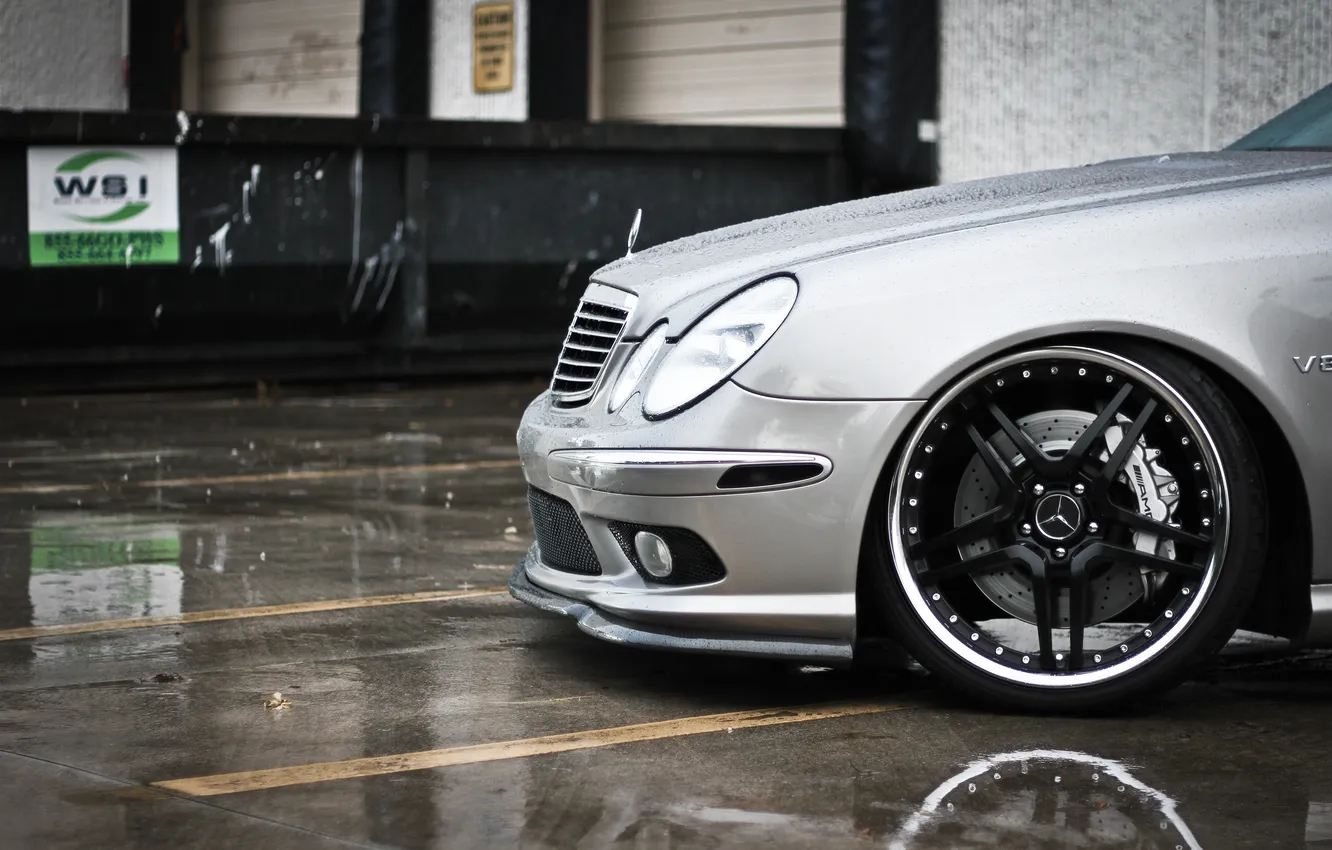 Photo wallpaper rain, wheel, Mercedes, drives, Mercedes, rain, AMG, AMG