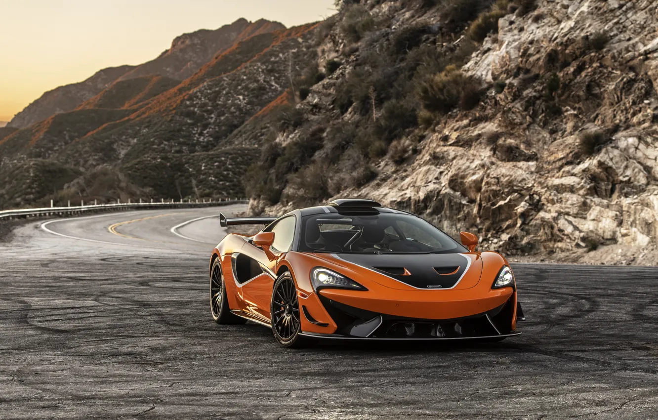 Photo wallpaper road, mountains, McLaren, sports car, sports car, McLaren 620R