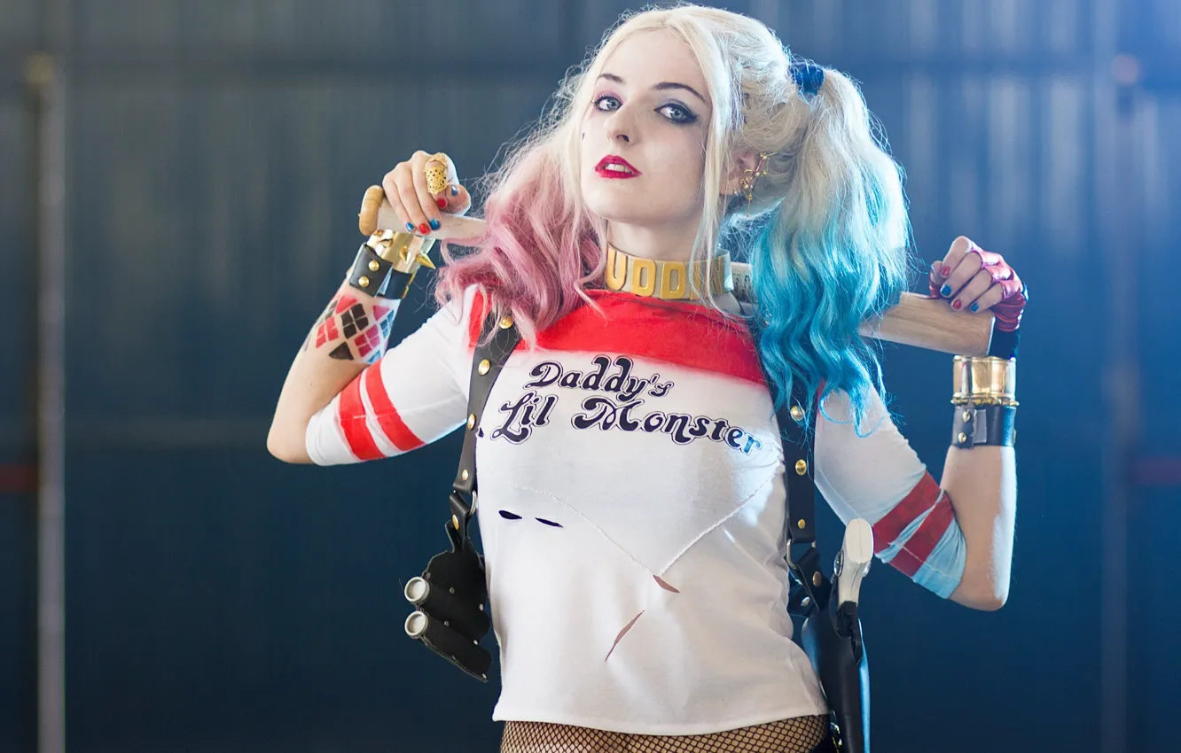 Photo wallpaper Harley Quinn, Harley Quinn, Cosplay, Warner Bros, Cosplay, Suicide Squad, the villain, Suicide squad