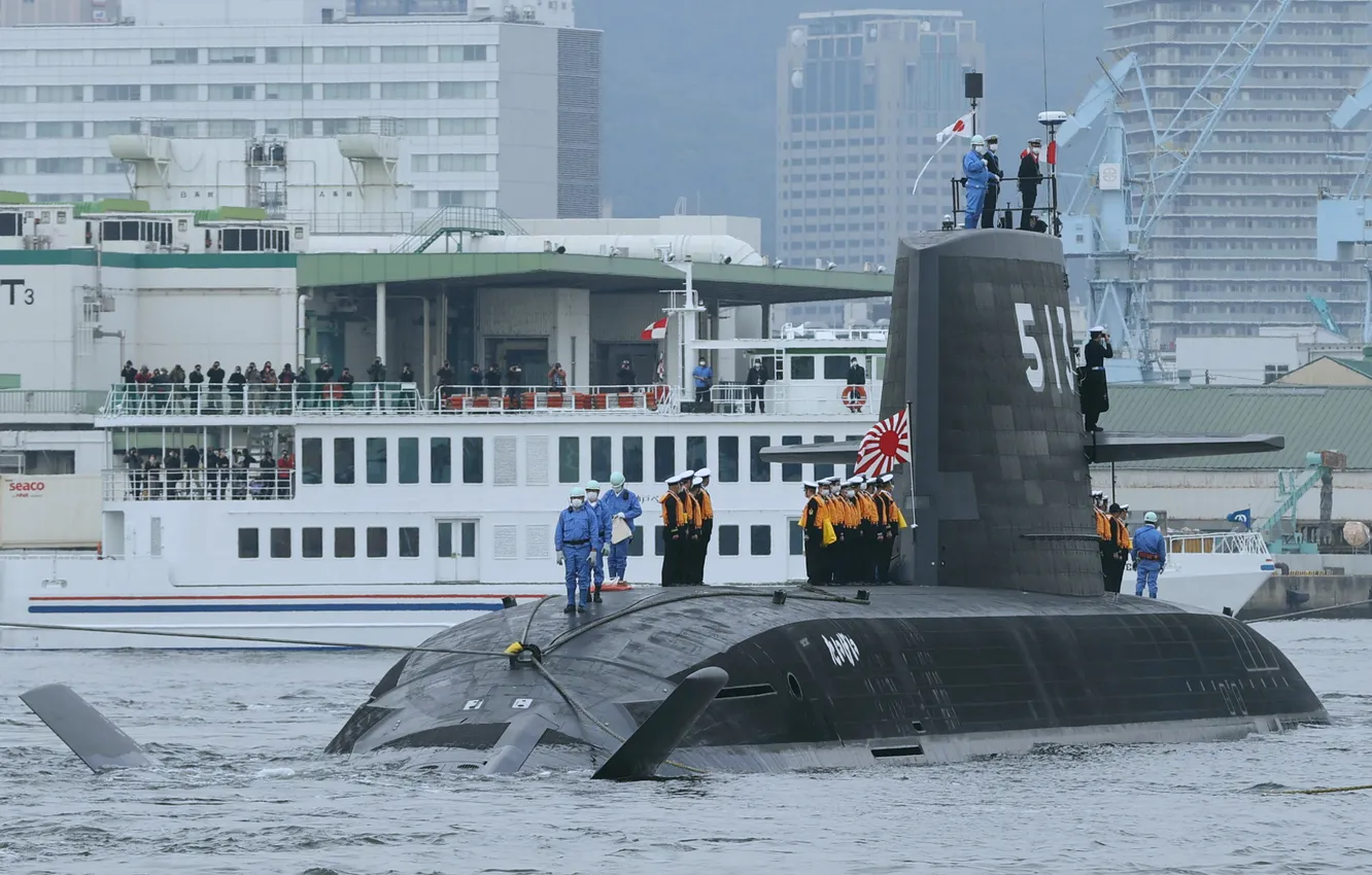 Photo wallpaper Japan, submarine, JS Taigei, SS-513