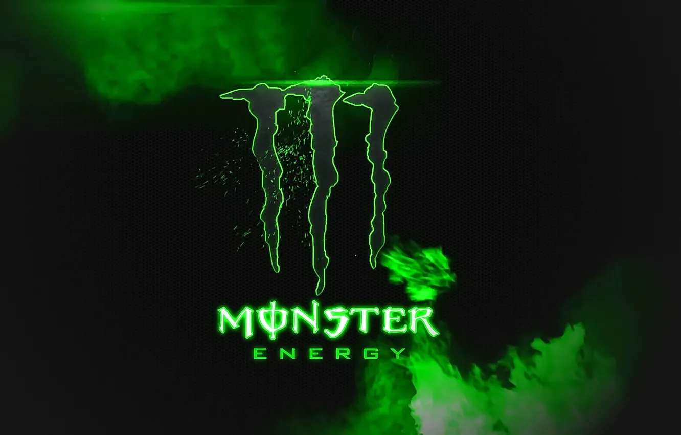 Photo wallpaper logo, Monster Energy, brand, energetic
