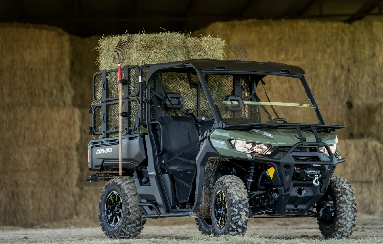 Photo wallpaper the barn, hay, pitchfork, Can-Am, Traxter Farm 6.1