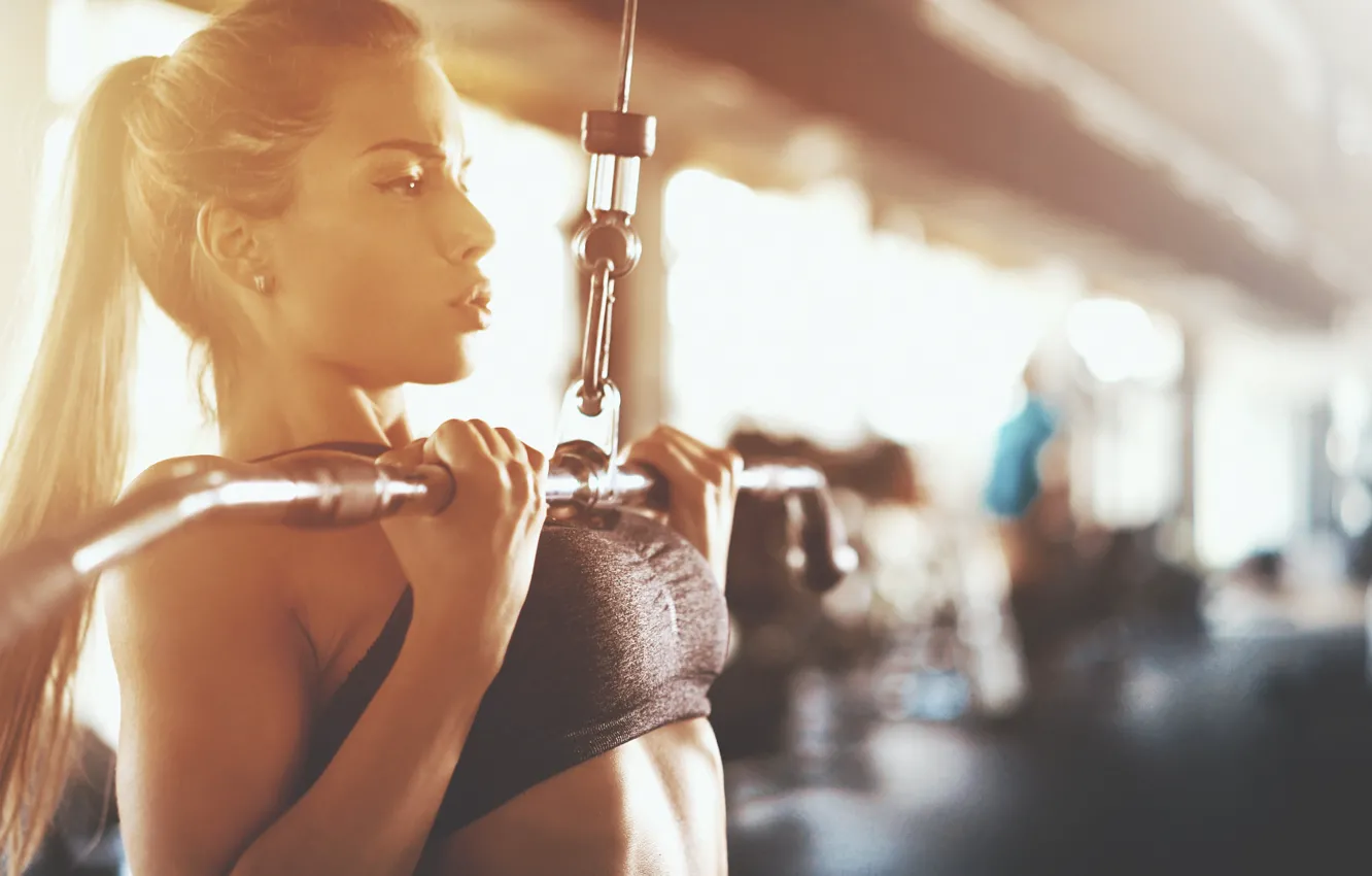 Photo wallpaper female, workout, fitness