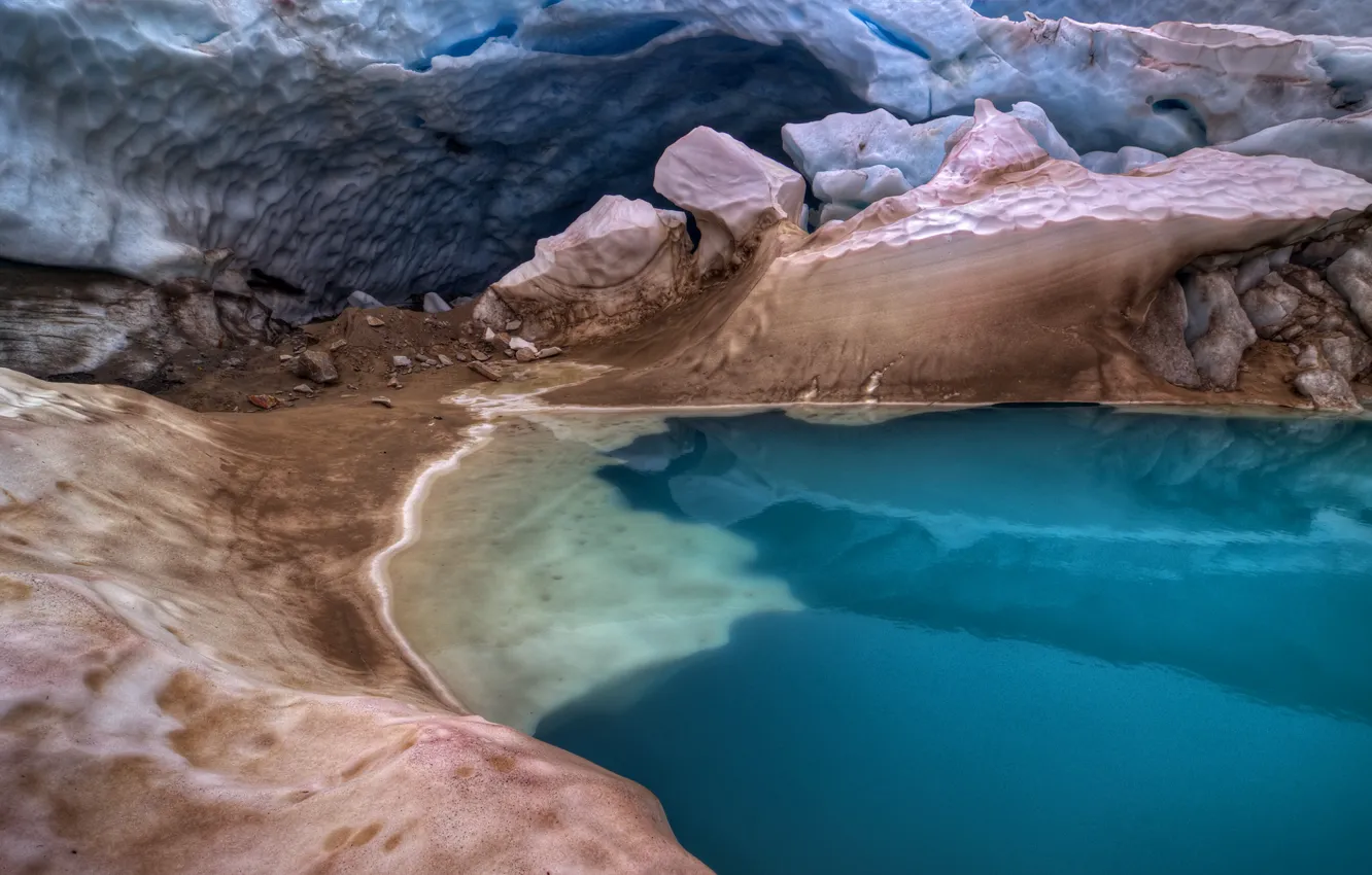 Photo wallpaper water, nature, lake, glacier, Canada, Wedgemount