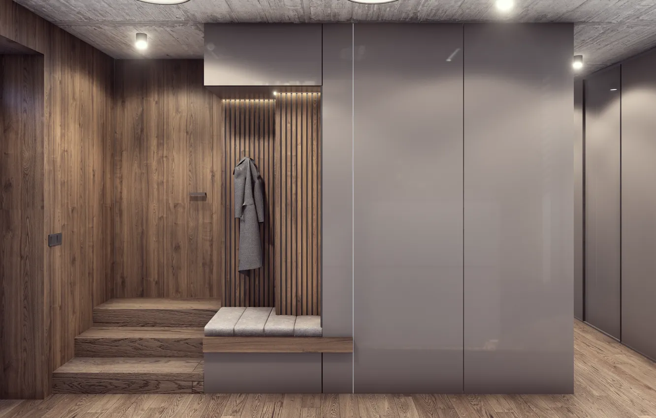 Photo wallpaper design, style, interior, corridor, entrance hall