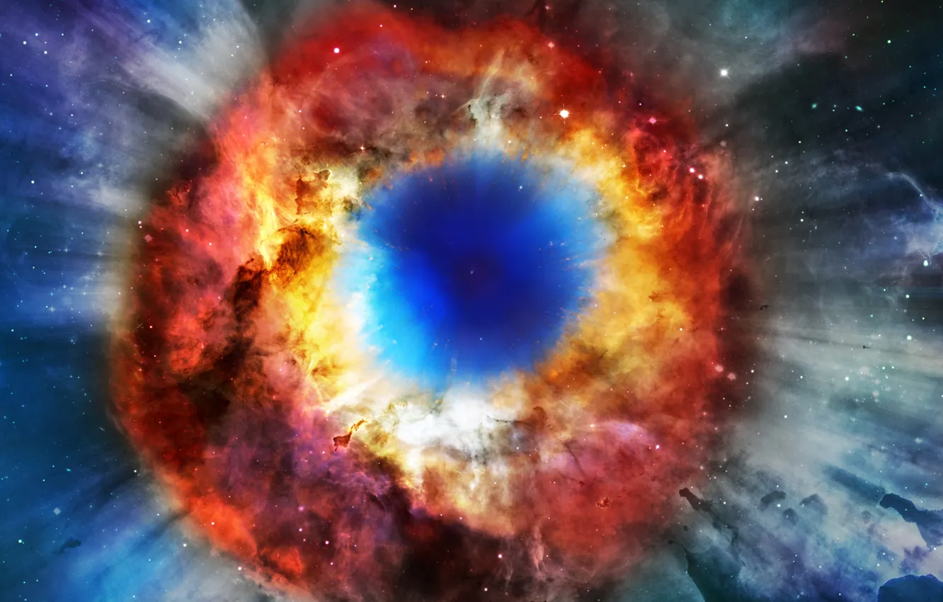 Photo wallpaper eyes, snail, Nebula