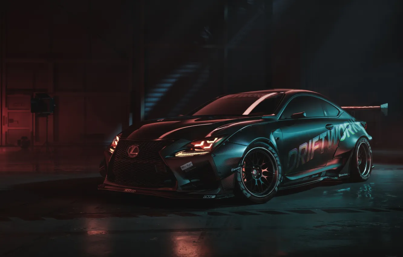 Photo wallpaper car, Lexus, RC F, 2024