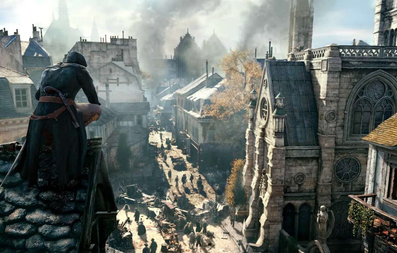 Photo wallpaper France, Paris, assassins, assasins creed, Assassin's Creed Unity