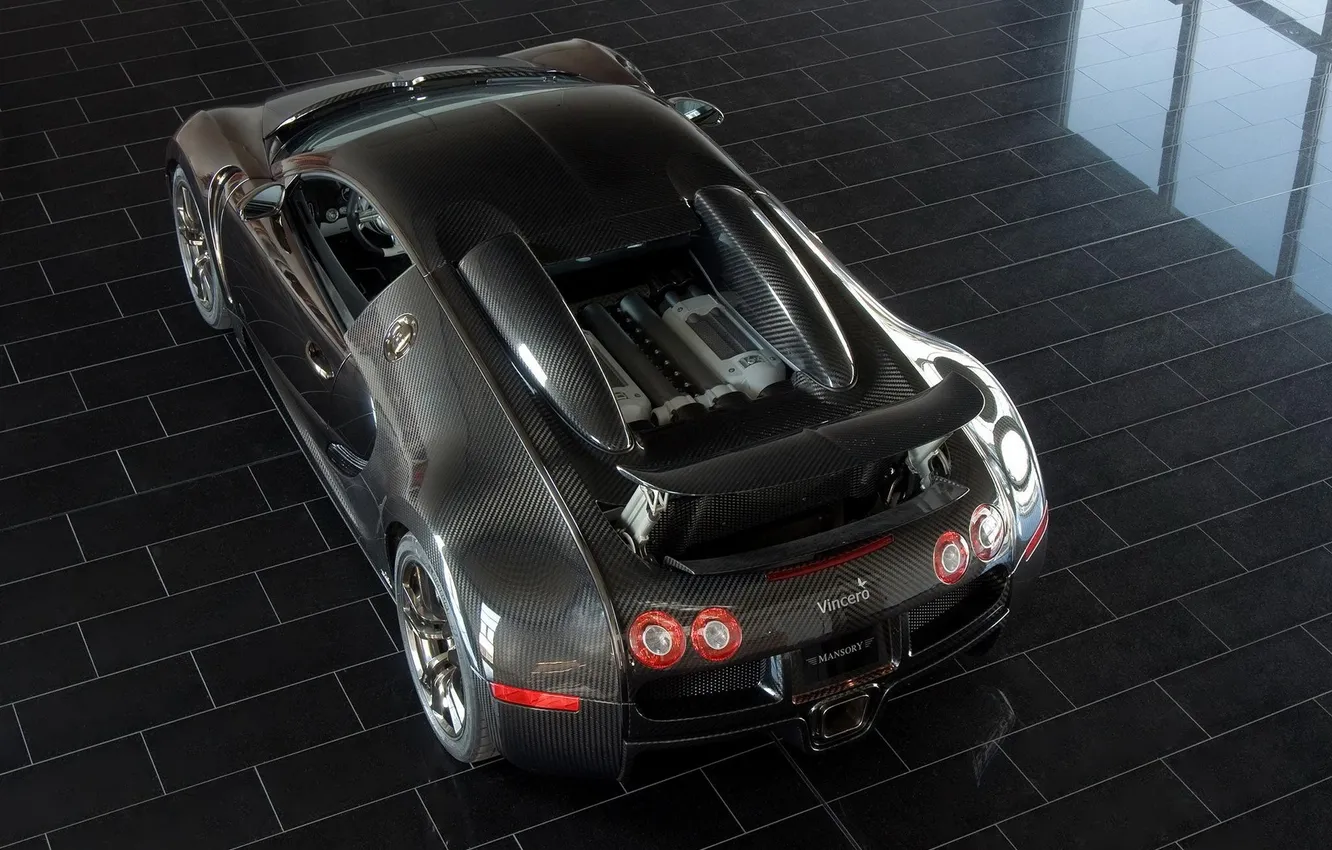 Photo wallpaper machine, black, sport, Bugatti Veyron, CT .
