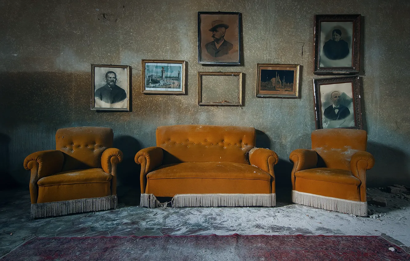 Photo wallpaper photo, room, sofa