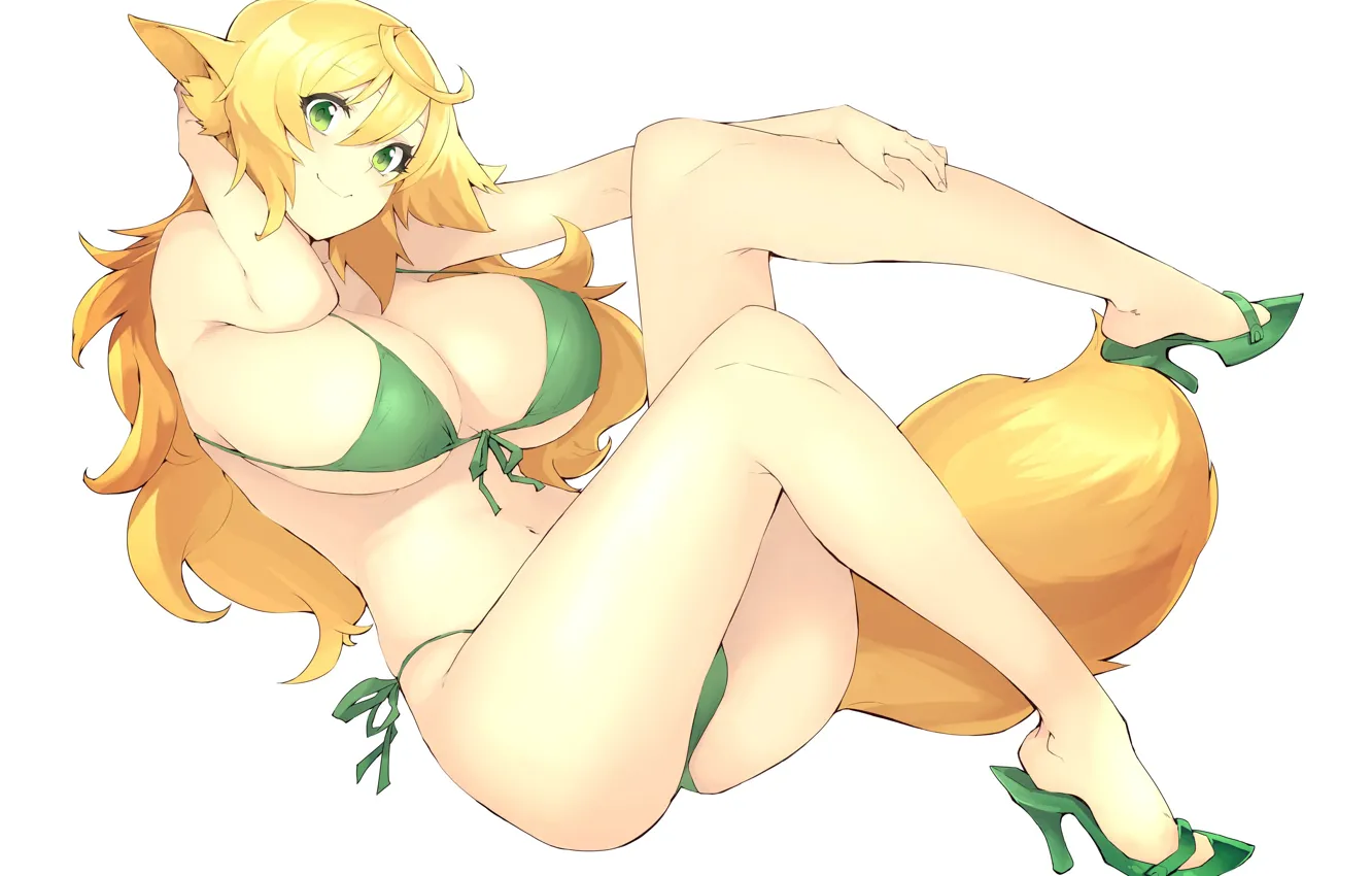 Photo wallpaper swimsuit, girl, pose, art, blonde