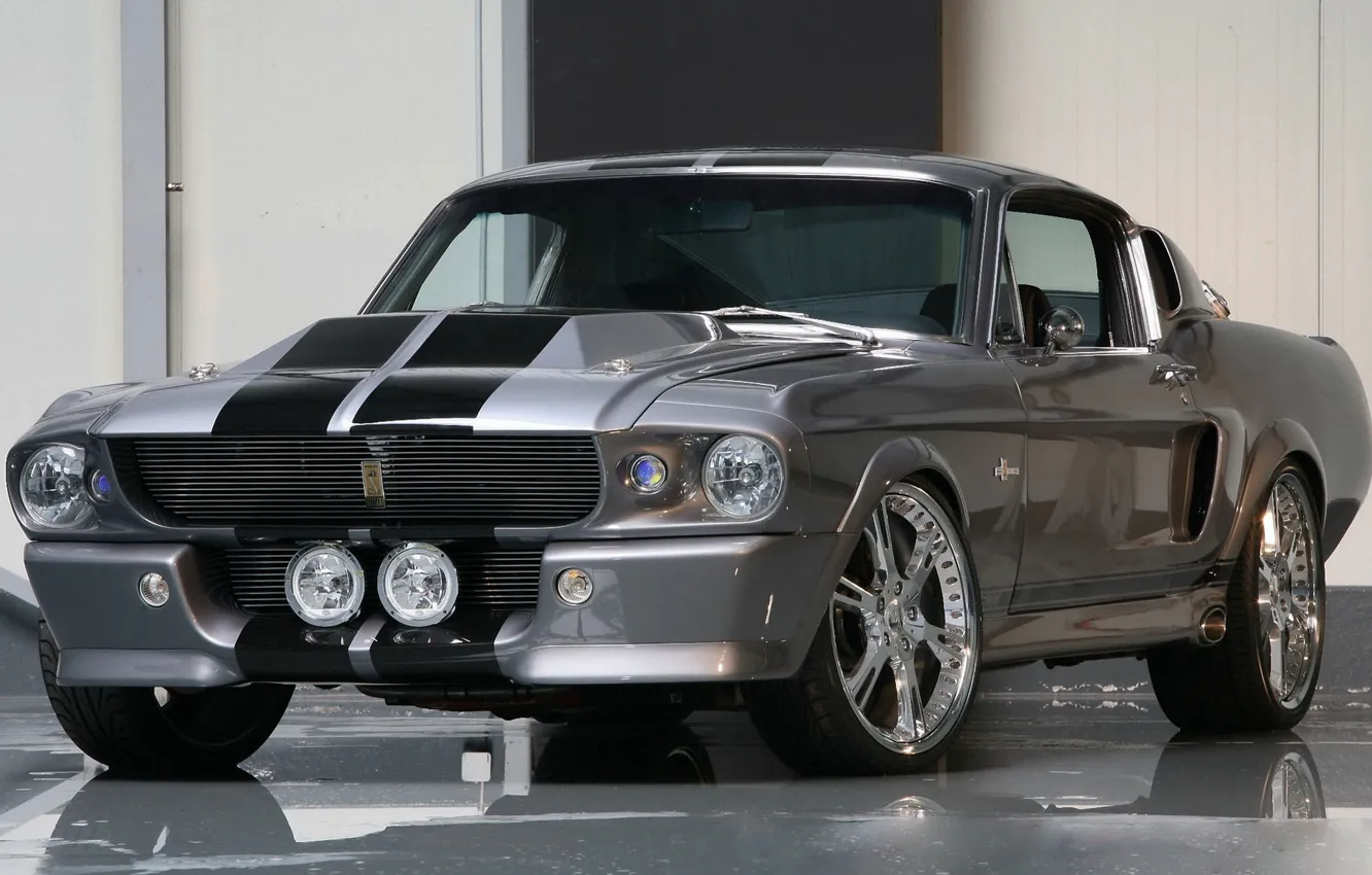 Photo wallpaper silver, Shelby GT500, Ford Mustang, muscle car, Eleonor