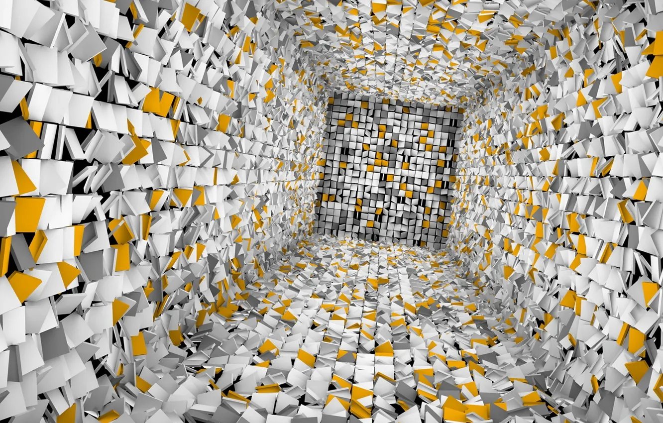 Photo wallpaper tile, cube