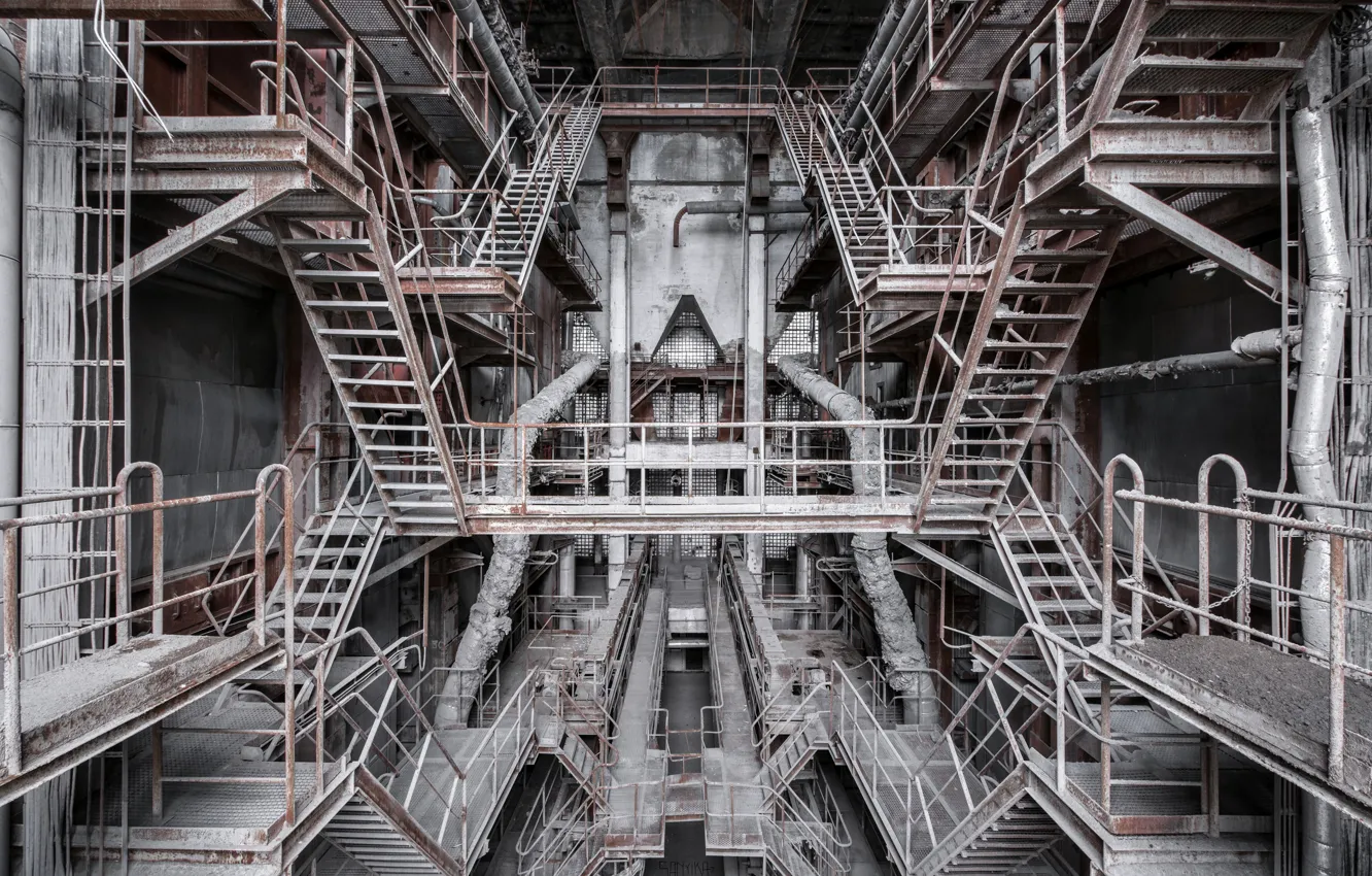 Photo wallpaper background, plant, factory