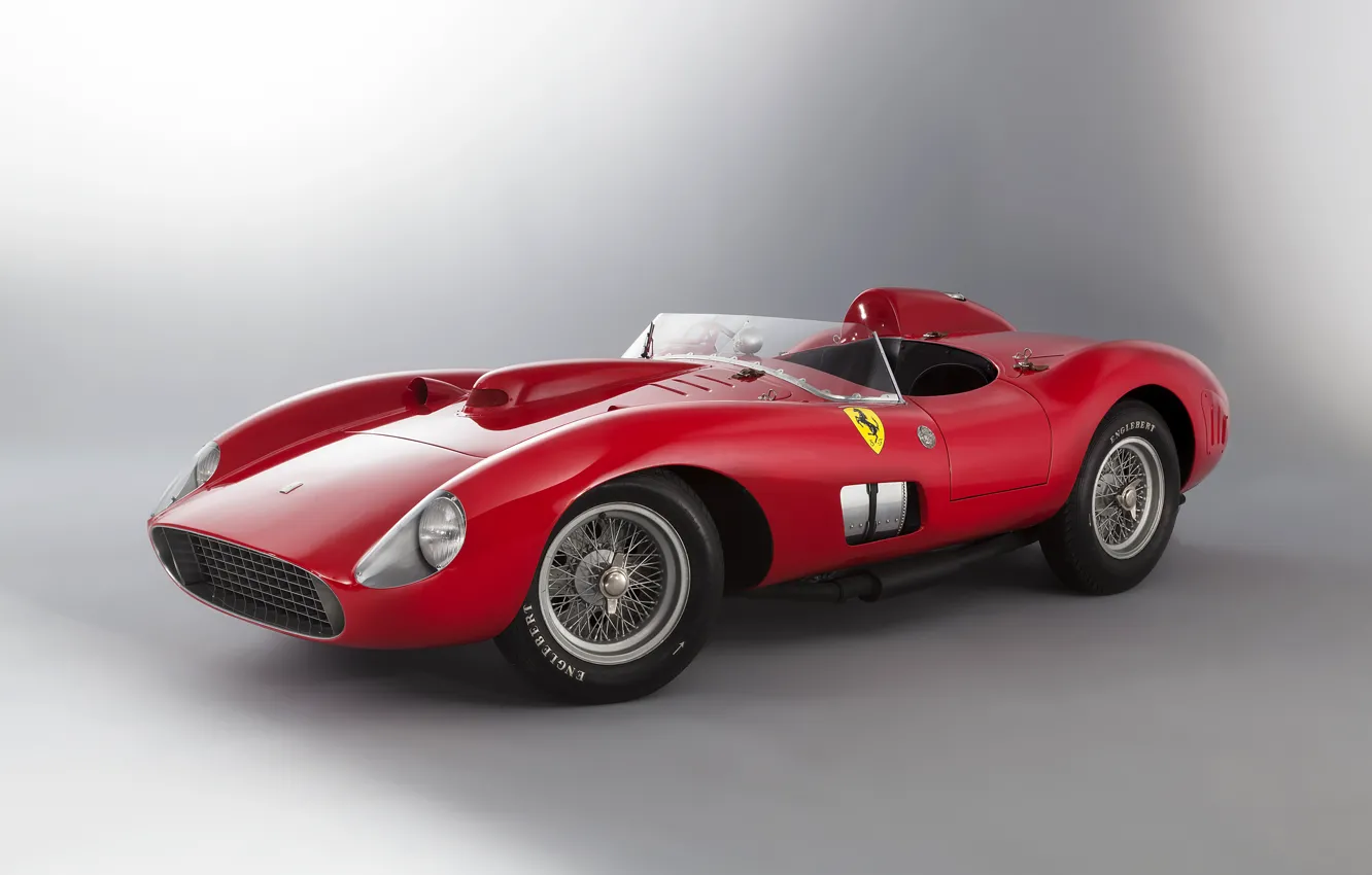 Photo wallpaper Ferrari, spokes, Classic, 1957, Sports car, classic car, Ferrari 335 S Spyder