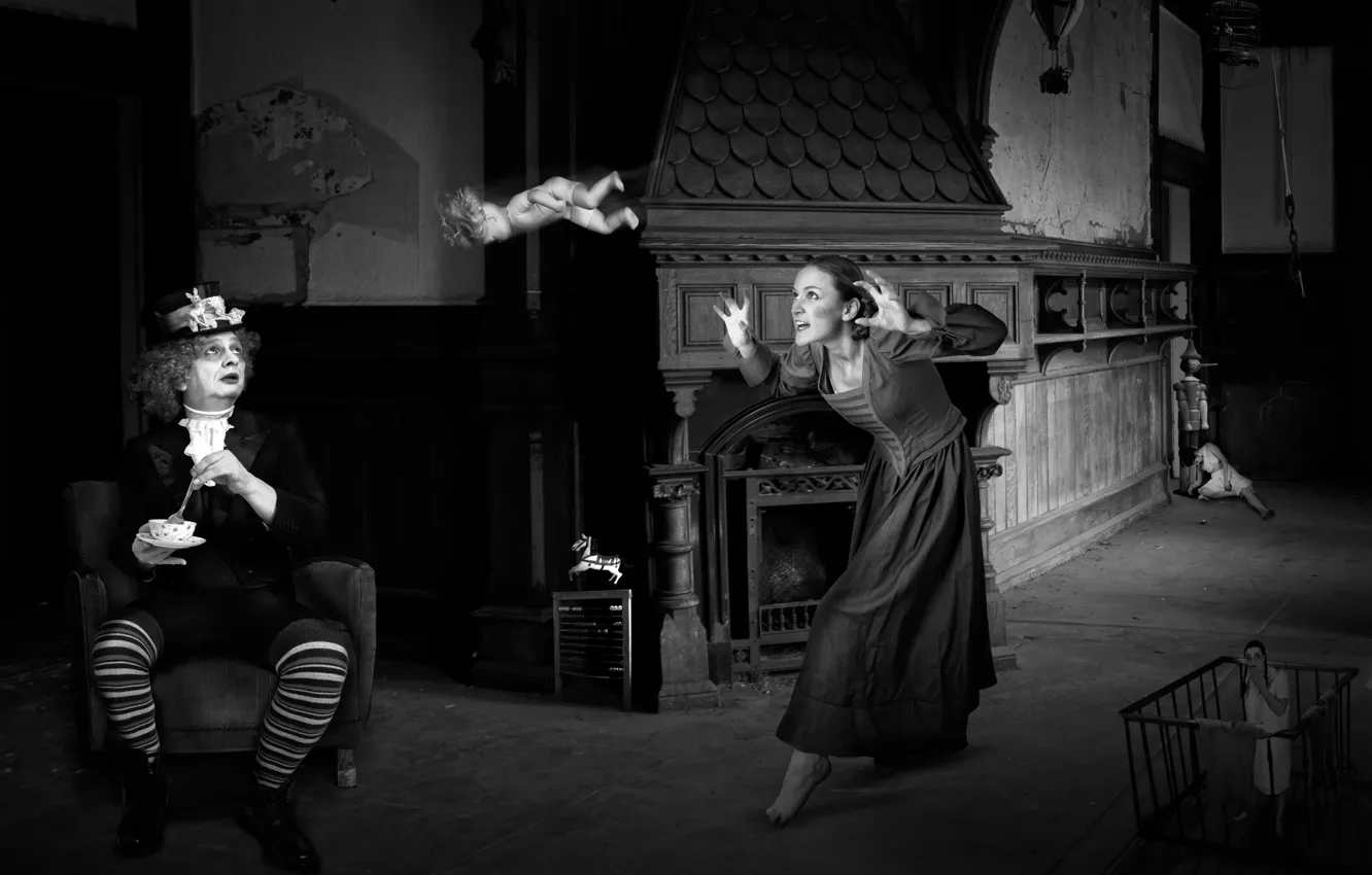 Photo wallpaper woman, toy, doll, art, Hatter