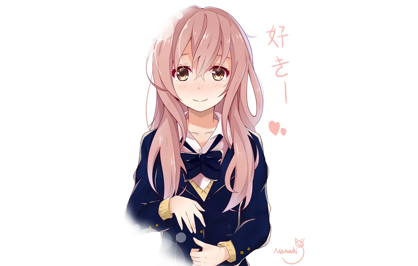 Photo wallpaper look, anime, girl, 2016, Form voice, A silent voice, You No Katachi