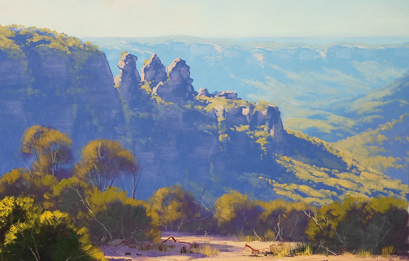 Photo wallpaper figure, art, ARTSAUS, THREE SISTERS KATOOMBA