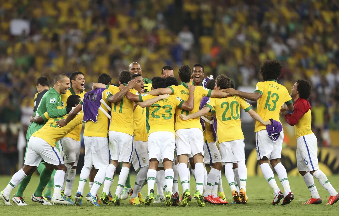 Photo wallpaper football, sport, Brazil, football, Sport, Brasil, Confederation Cup 2013, National Football Team